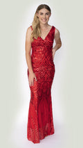 Toscana Red Sequin Dress